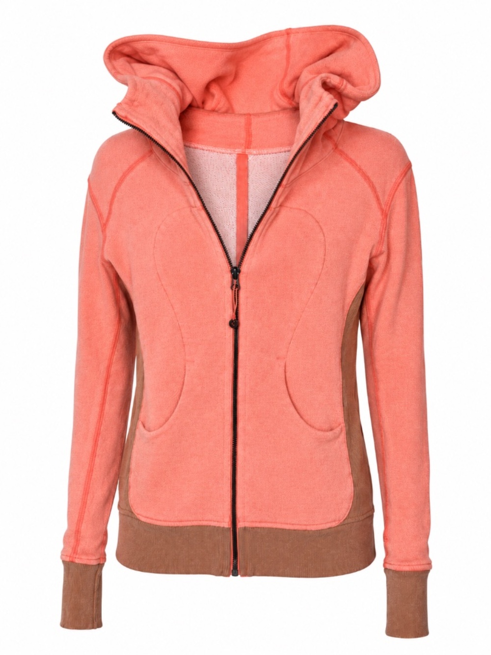 Vintage Lululemon On The Daily Hoodie Grapefruit Pink Full Zip Jacket Sz 4